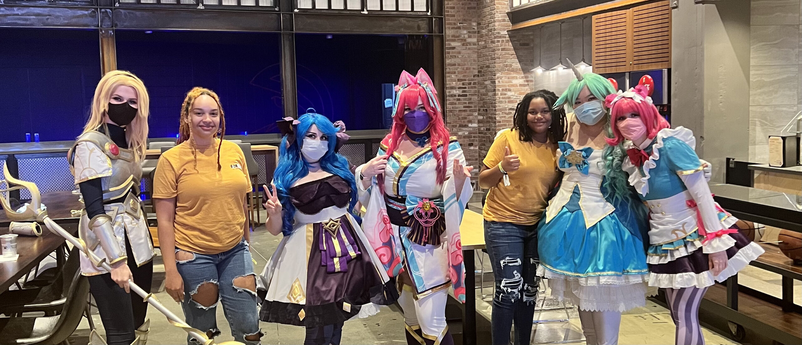 founder with her daughter and anime characters